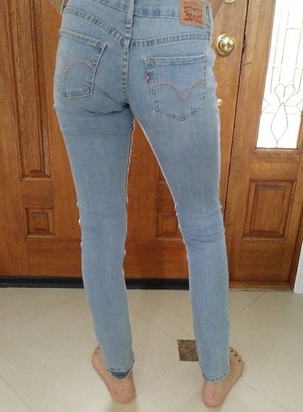 ❌SOLD❌Levis 524 L Skinny Patched Jeans Size 26 - Picture 2 of 8